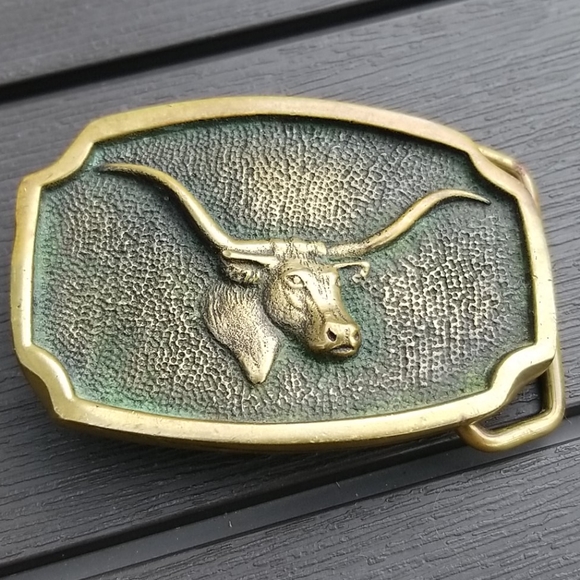 bts solid brass belt buckle